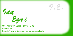 ida egri business card